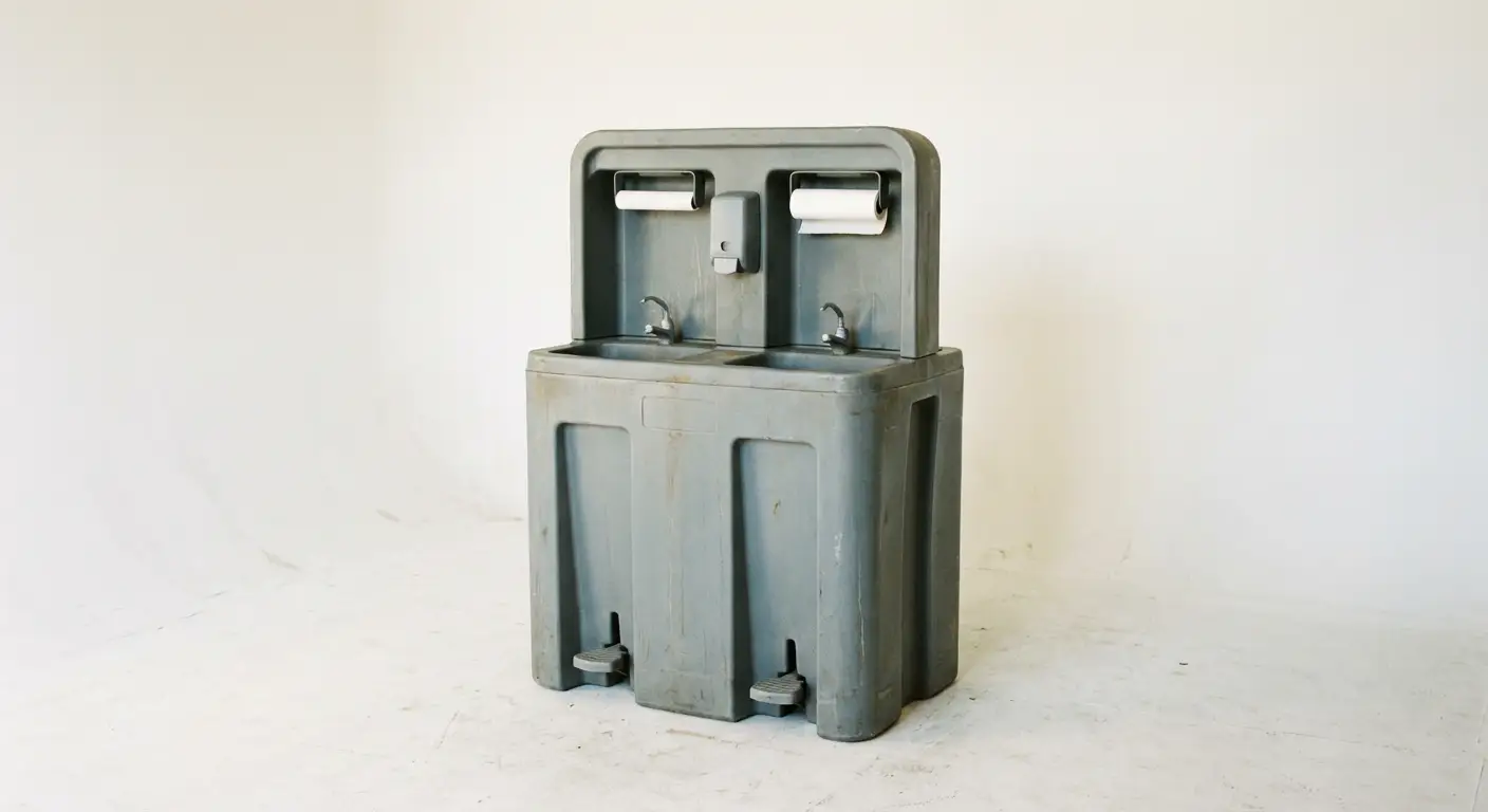 Portable hand wash station unit technical view in Stafford, CT