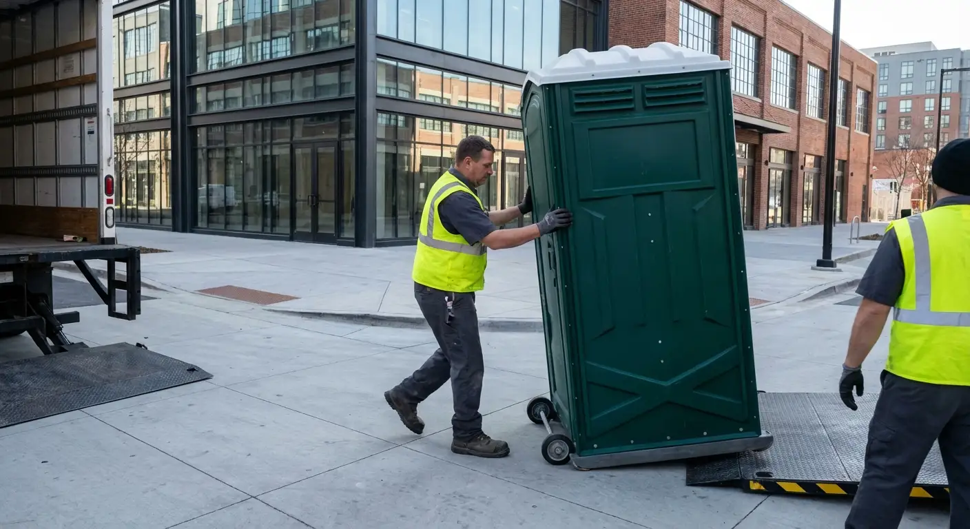 Portable restroom services in Stafford Arts District