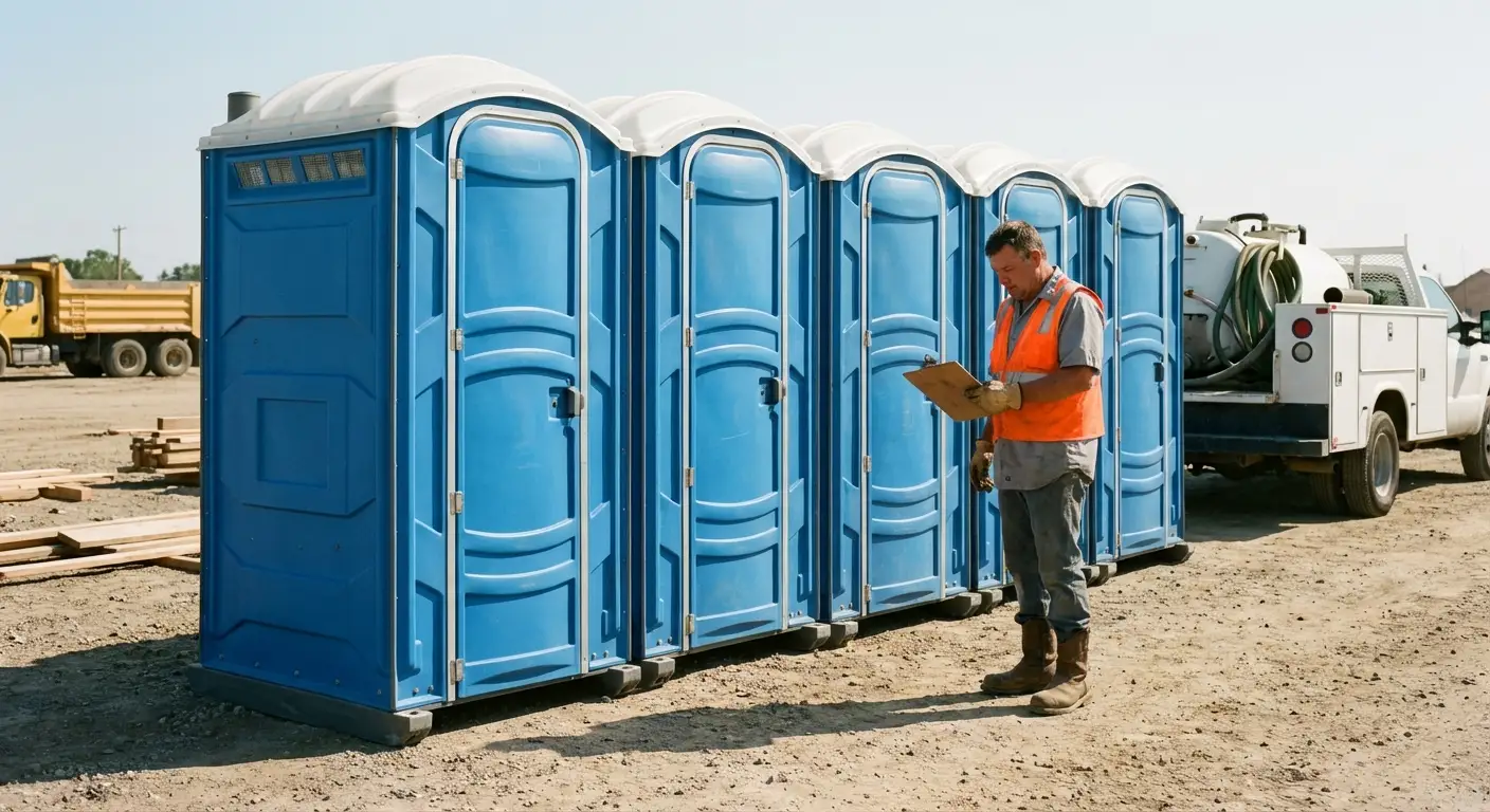 Portable toilet site planning and placement logistics in Stafford, CT