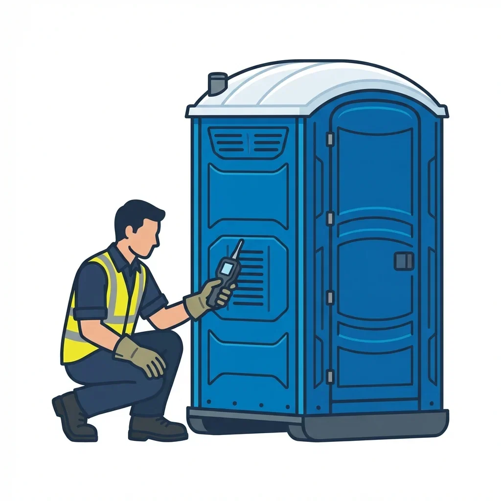 Infographic detailing causes of portable toilet odors in Stafford, CT